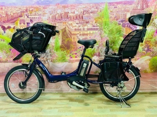 ❹ 5494子供乗せ電動アシスト自転車ブリヂストン3人乗り対応20インチ