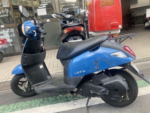 東京大塚発スズキ・レッツ CA4AA-- 現役バイク 前後タイヤ新品交換 自