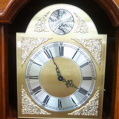 花梨 螺鈿細工 柱時計 動作品 幅54cm モノ市場半田店 119