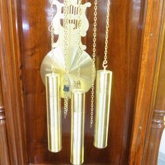 花梨 螺鈿細工 柱時計 動作品 幅54cm モノ市場半田店 119