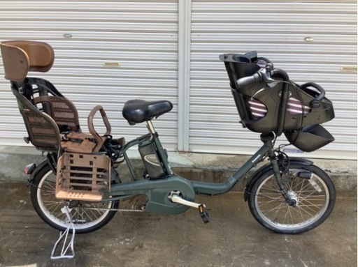 131パナソニック新機種電動アシスト自転車gyutto20インチ　カーキ色ボディー