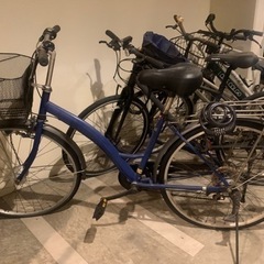 青い自転車　27インチ