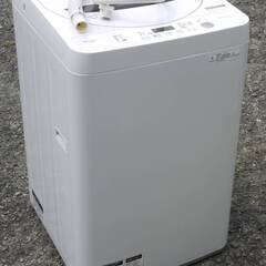 美品 シャープ 全自動洗濯機 ES-GA4B-W 2018年 ス...
