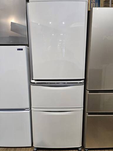 MITSUBISHI ELECTRIC／三菱電機株式会社　三菱ノンフロン冷凍冷蔵庫　335L　2018年製　 MR-C34C-W形