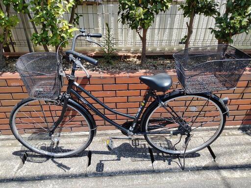 (chariyoshy出品)美品27インチ自転車ブラック　LEDライト付き