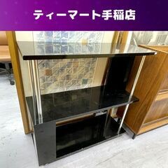 オープンシェルフ 幅80cm オープンラック 多目的棚 ブラック...