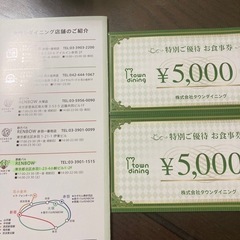お食事券１万円分(店舗限定です)