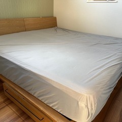 無印シングルベッド２つ　ベッド下収納あり