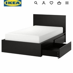 IKEA ダブルベッド　収納付き