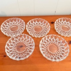昭和レトロ　ガラスのお皿５枚
