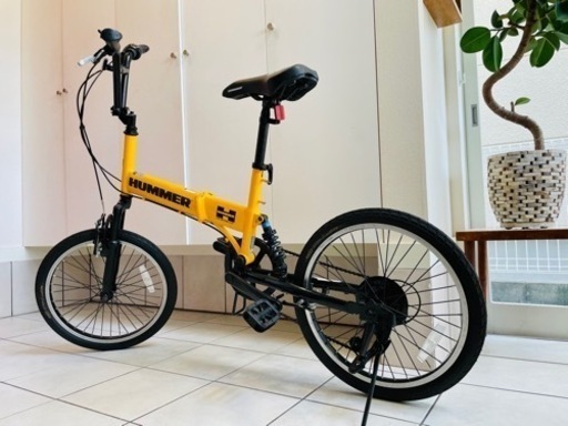 HUMMER 折りたたみ自転車 20インチ HUMMER 折りたたみ自転車 イエロー