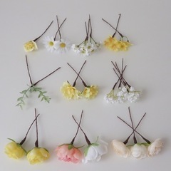 ウェディングブーケ（リースブーケ）、ブートニア 、髪飾りセット