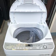 動作保証あり】SHARP シャープ 2020年 ES-GE7D 7.0kg 全自動洗濯機【管理