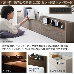 北海道地域発送 【送料込】【7月31日まで限定！】ニュアンスホワイト Ever X ゾーンコイルマットレス収納シングルベッド マットレスカラー: ブラック