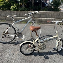 白　自転車2台　0円！【18時まで】