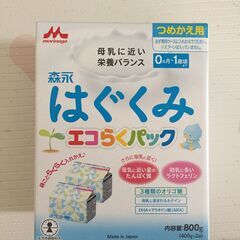 【未開封】粉ミルク　はぐくみ　エコらくパック詰め替え用（2箱）
