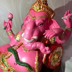 ピンクガネーシャ像　大　3倍速で願いが叶う　7月本場タイで購入