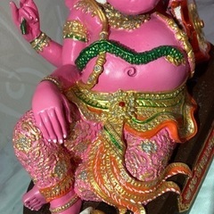 ピンクガネーシャ像　大　3倍速で願いが叶う　7月本場タイで購入