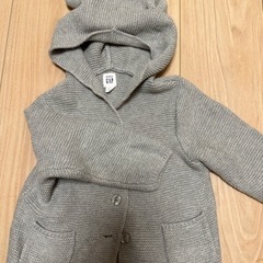 baby GAP 18〜24 グレーの耳付きニットパーカー