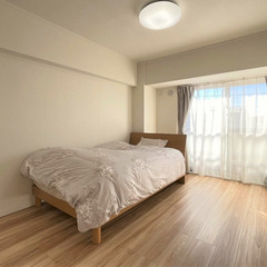 【値下げ】【美品】ナチュラルウッド色 セミダブルベッド（フレーム＋マット）