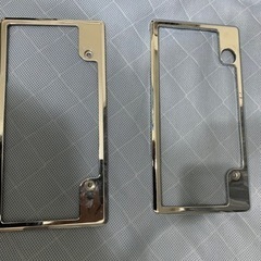 ナンバーフレーム　ステンレス前後セット