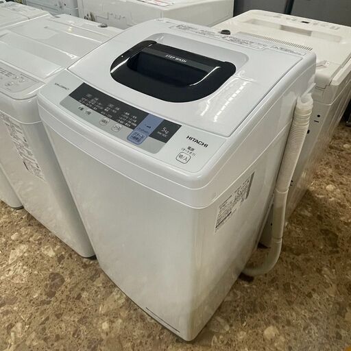 HITACHI 日立 全自動電気洗濯機 NW-50C 2019年製 5キロ ステップウォッシュ 札幌 東区