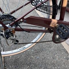 🚲26インチ自転車 MARUKIN🚲LEDオートライト ６段変速 鍵付き 茶色🚲FLOATMIX マルキン🚲667