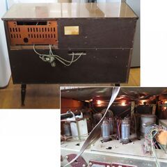 ♪National/ナショナル Hi-Fiステレオアンプ 家具調 真空管 SE-7000 昭和レトロ♪