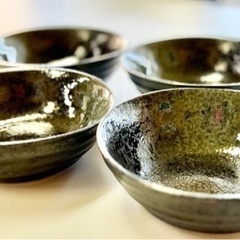 未使用✨和皿 日本 陶器 惣菜 食器  重厚感のある陶器 4皿セ...
