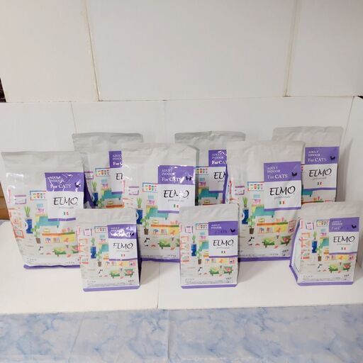 未開封 ELMO エルモ プロフェッショナル プレミアムフード キャットフード インドア 2kg×6個 400g×3個 9個セット 猫 ご飯