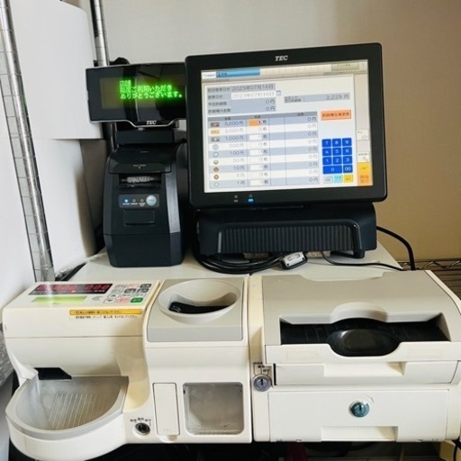 東芝テック POSレジ QT-11 セミセルフレジ 釣銭機 ECS-77 千葉県 東芝テック POSレジ QT-11 セミセルフレジ 釣銭機 ECS-77 千葉県
