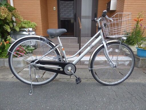 中古自転車販売　山形市　寒河江　天童市　ママチャリ LEDオートライト２6インチ　自転車整備士が整備