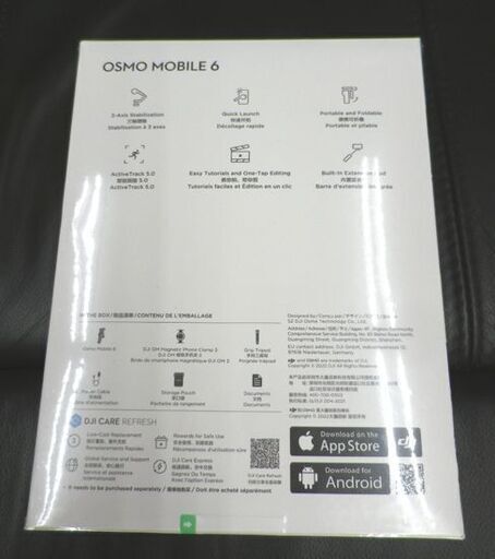 新品・未開封☆DJI OSMO MOBILE 6 OM6 スマートフォン用 3軸ジンバル スタビライザー コンパクト M06001 西岡店