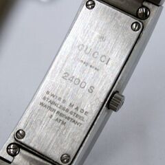 GUCCI バングルウォッチ 2400 S グレー文字盤 2針 クオーツ式 レディース 腕時計 グッチ 2023年7月電池交換済み 札幌市 清田区 平岡