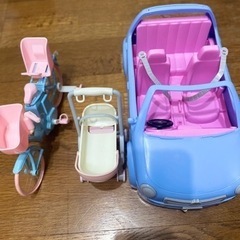 リカちゃん　フャミリカー　電動自転車、ベビーカー