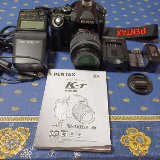 PENTAX K-r 18-55mm AF-360FGZセット美品です。