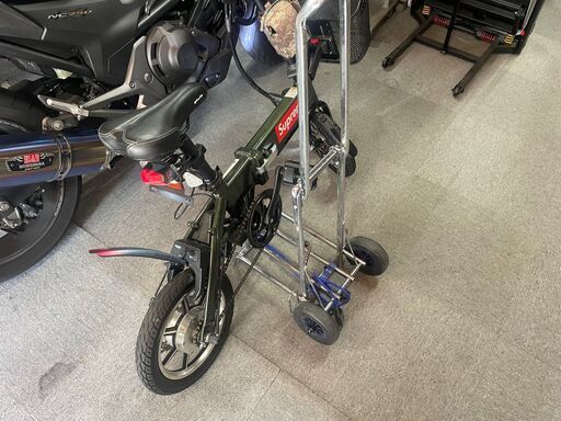 glafitバイク GFR-01 緑色 走行距離28.3キロ かご、ドリンクフォルダー