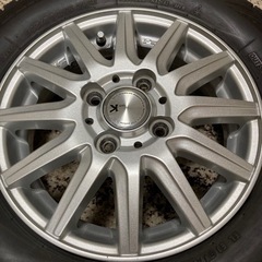 【新品同様】ブリザック VRX3 145/80R13 4本（ホイール付き）