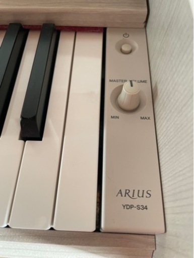 新品同様2019年製YAMAHA 電子ピアノ YDP-S34WA 88鍵グレードハンマースタンダード（GHS）鍵盤 黒鍵マット仕上げ