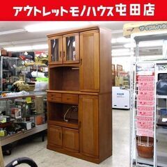 格安現状品 レンジボード 幅100.5cm ブラウン系 キッチン...