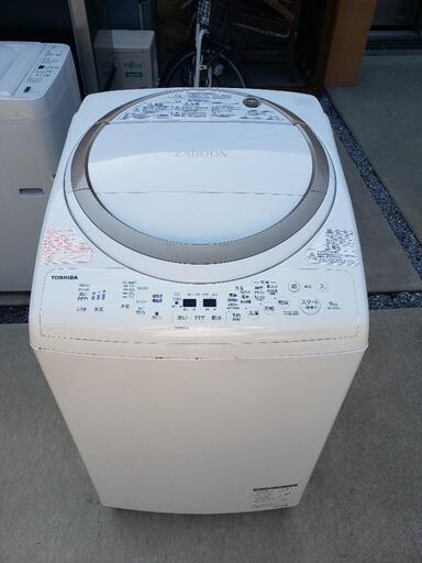 東芝 電気洗濯乾燥機 9kg  乾燥機能付ZABOON AW-9V6 2018年製\n\n