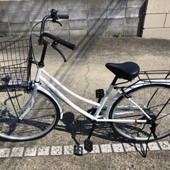 【ネット決済】26インチ　自転車　ママチャリ　白　ホワイト