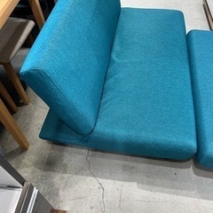 配達可【2人掛けソファーベッド➕ベンチ】クリーニング済み【管理番号12507】