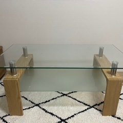 ガラステーブル 幅96 強化ガラス