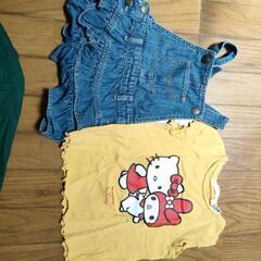 90センチジャンパースカートとキティちゃんマイメロのシャツ