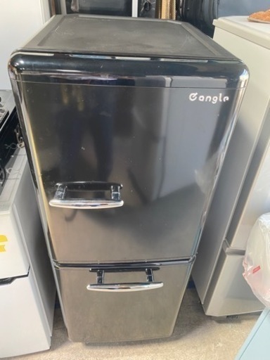 エディオン　冷蔵庫　ANG-RE151-A1　149L　ブラック　2019年製●AA07W008