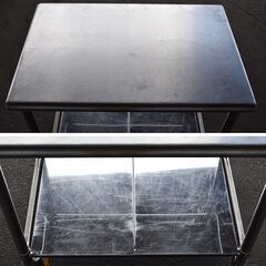 ヤ取終了9/8】≪yt765≫ ジキャスター付き作業台 ステンレス 幅90x