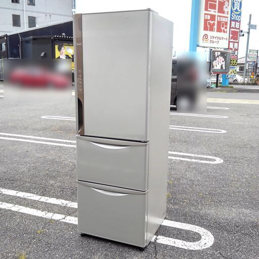 〇【引き取り限定中古品】3ドア冷凍冷蔵庫 375L R-K38JV 2019年製