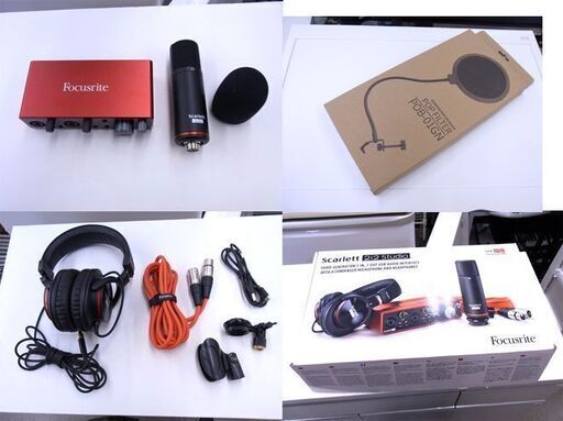美品 通電のみ FOCUSRITE Scarlett 2i2 Studio Pack 3rd Gen マイク