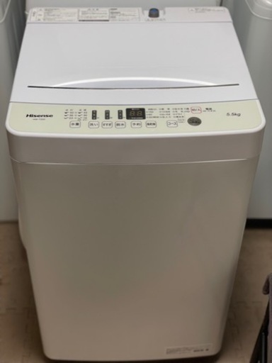 送料・設置込み　洗濯機　5.5kg Hisense 2021年